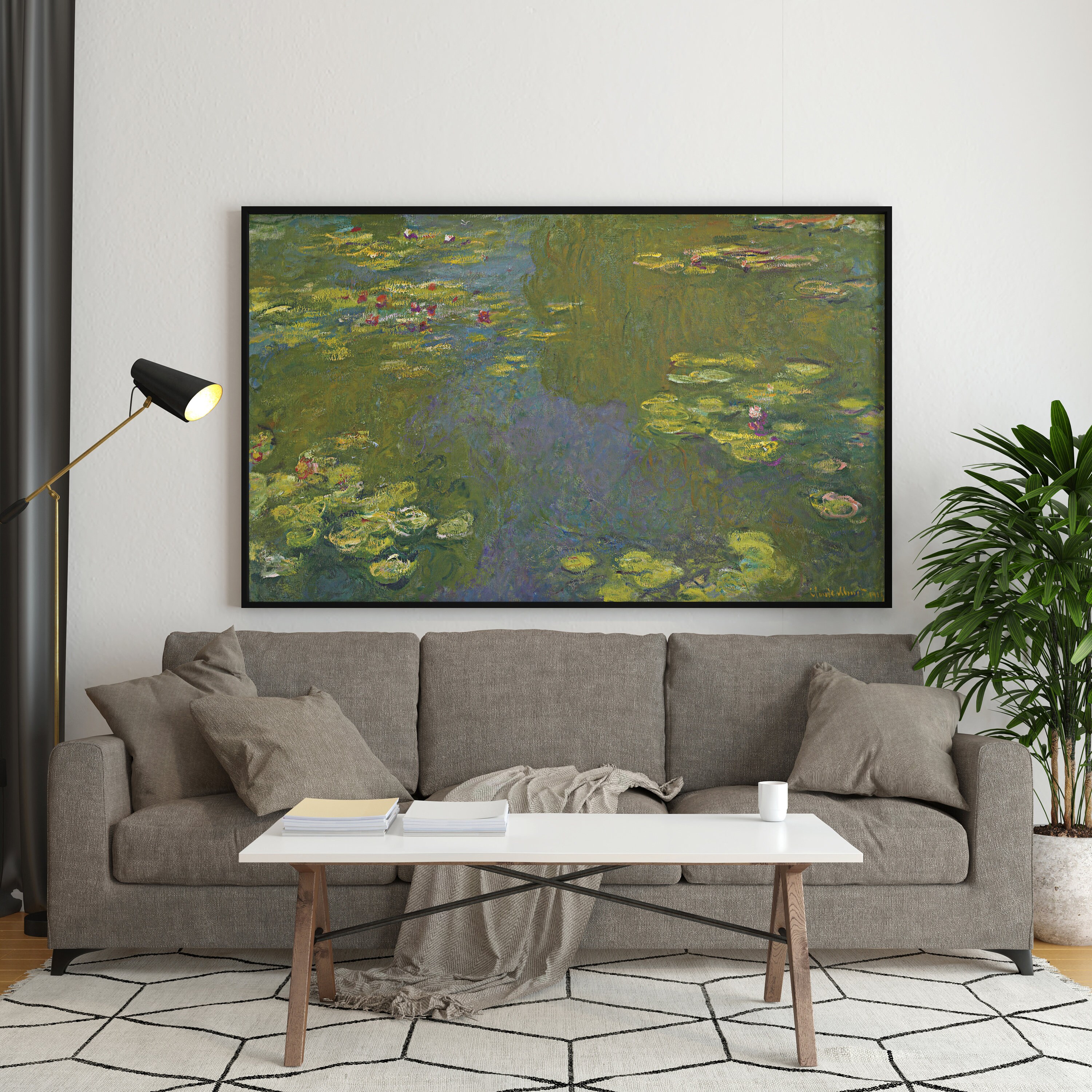 Affiche d'art Claude Monet, Le Bassin Aux Nymphéas, Monet Art Print, Floral Wall Monet Painting, Sce