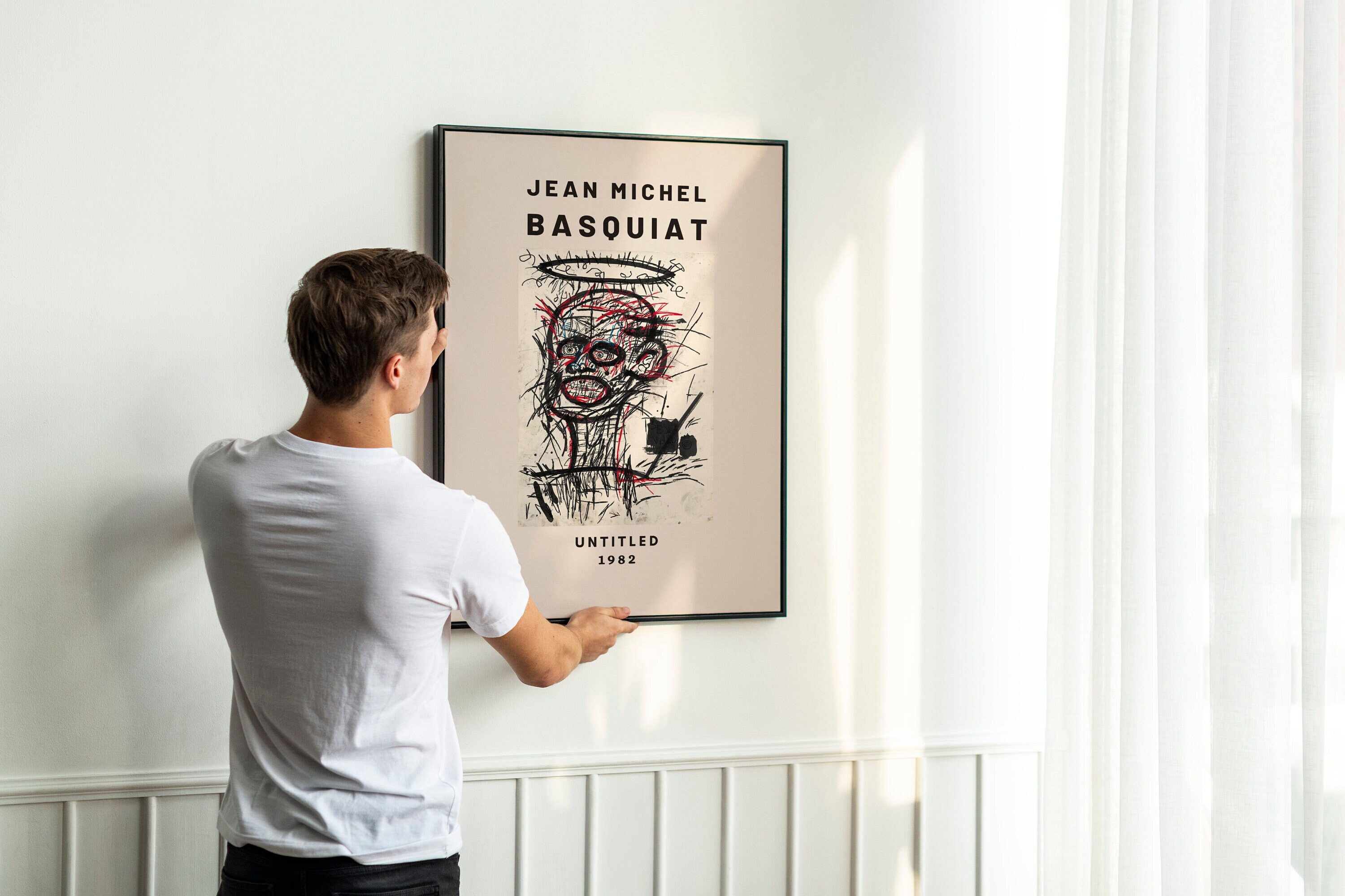 Jean Michel Basquiat Art Mural , Jean Poster Print Neo Expressionism, Modern Wall Decor, Graffiti Ar