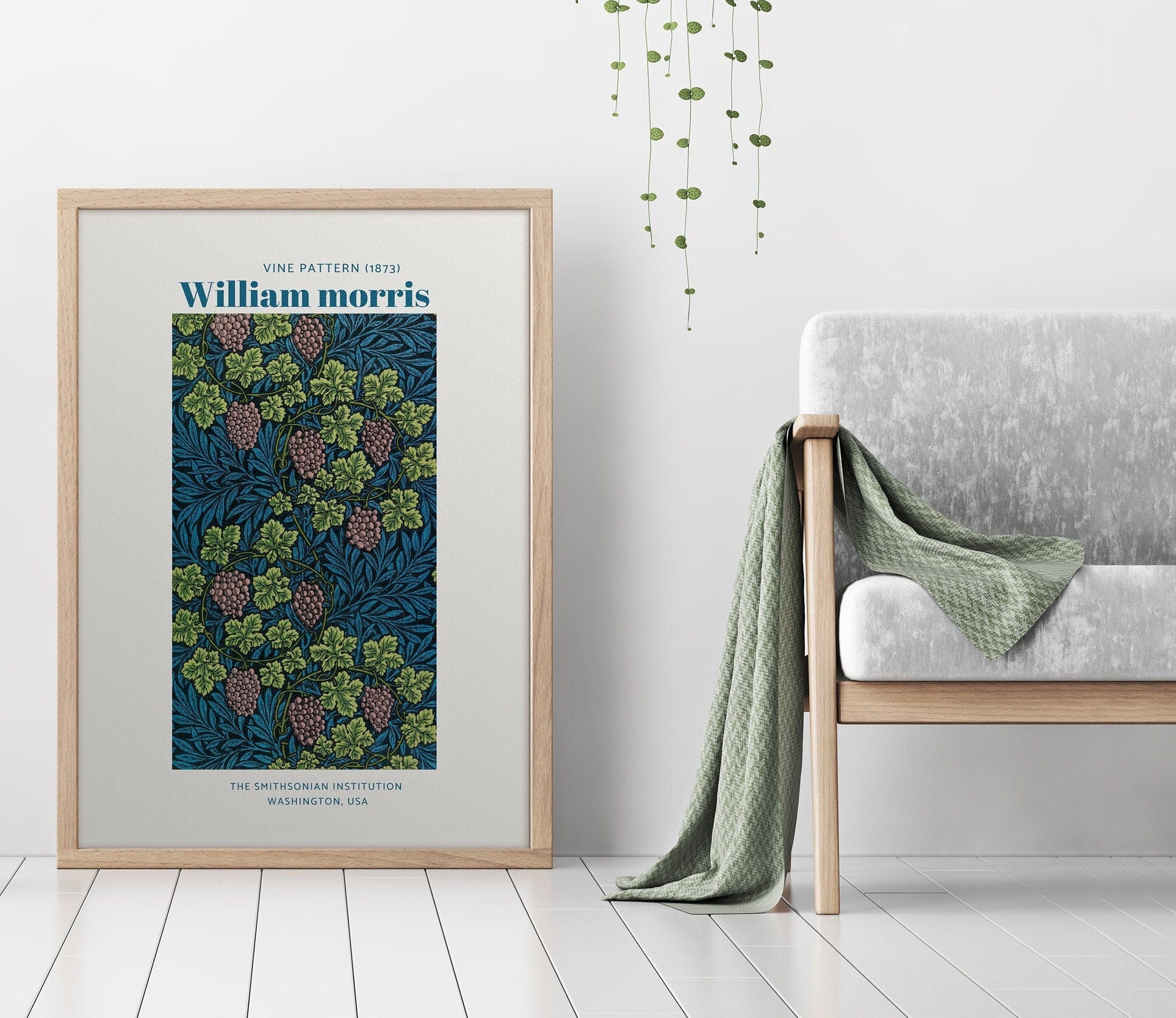 William Morris Poster , Affiche d'exposition William Print de Galerie d'art Musée Vintage Motif Vign