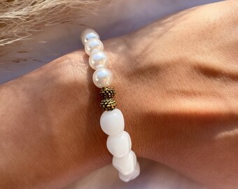 White stone bracelet