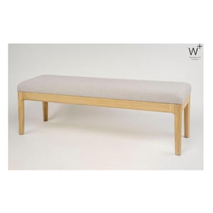 Solid Oak Bedroom Bench - Handmade Entryway, Bedroom or Hallway Bench - Scandinavian Minimalist Wooden Bench.