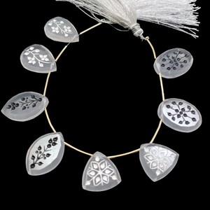 AAA+ Quality Brand New Crystal  Fancy Shape Carving Beads For Making jewellery Size-15x20mm,8 Beads