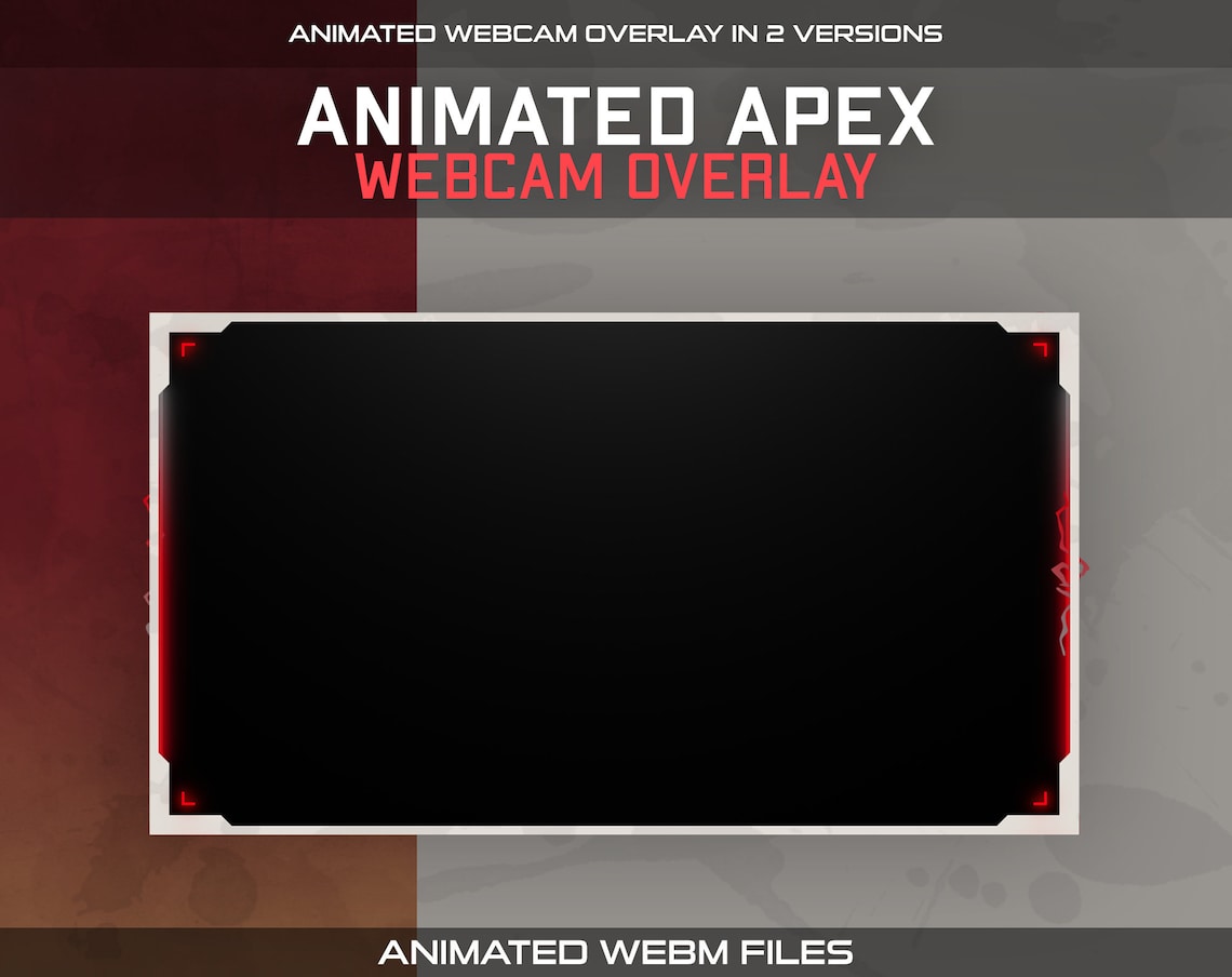 Animated Apex Twitch Overlay Package for Streamers | Red & White Future ...