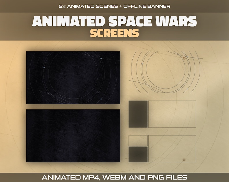 Animated Space Wars Twitch Screens: Dark Universe Star Stream Overlay ...