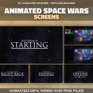 Animated Space Wars Twitch Overlay Package for Streamers | Dark Mystery ...
