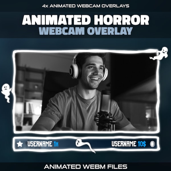 Ghost Streamer Overlay Etsy