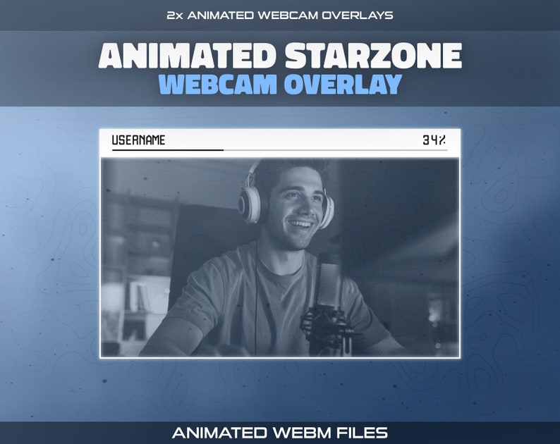 Animated Starzone Twitch Webcam Overlay: Sci-fi Stream Frames (WEBM ...