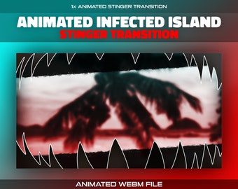 Animated Infected Island Twitch Stinger Transition | Stinger Scene for Streamers | Dark Dead Zombie Horror Palm Overlay | Cut Scene | OBS