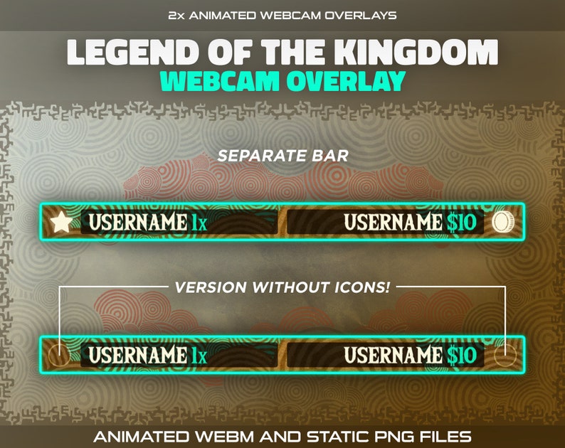Animated Legend of the Kingdom Webcam Overlay: Mystic Frame (WEBM & PNG ...