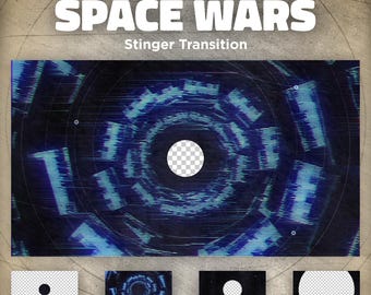 Animated Space Wars Stinger Transition: Dark Universe Scene Switch Stream Overlay for OBS (.WEBM File)