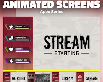 Animated Apex Twitch Screens: Sci-Fi White Stream Overlay (PSD)