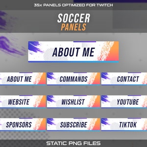 White Soccer Twitch Panels | 35x Football Stream Panels for Streamers | Modern | White | Happy | Badges | Streamer | Overlay | Stream Setup