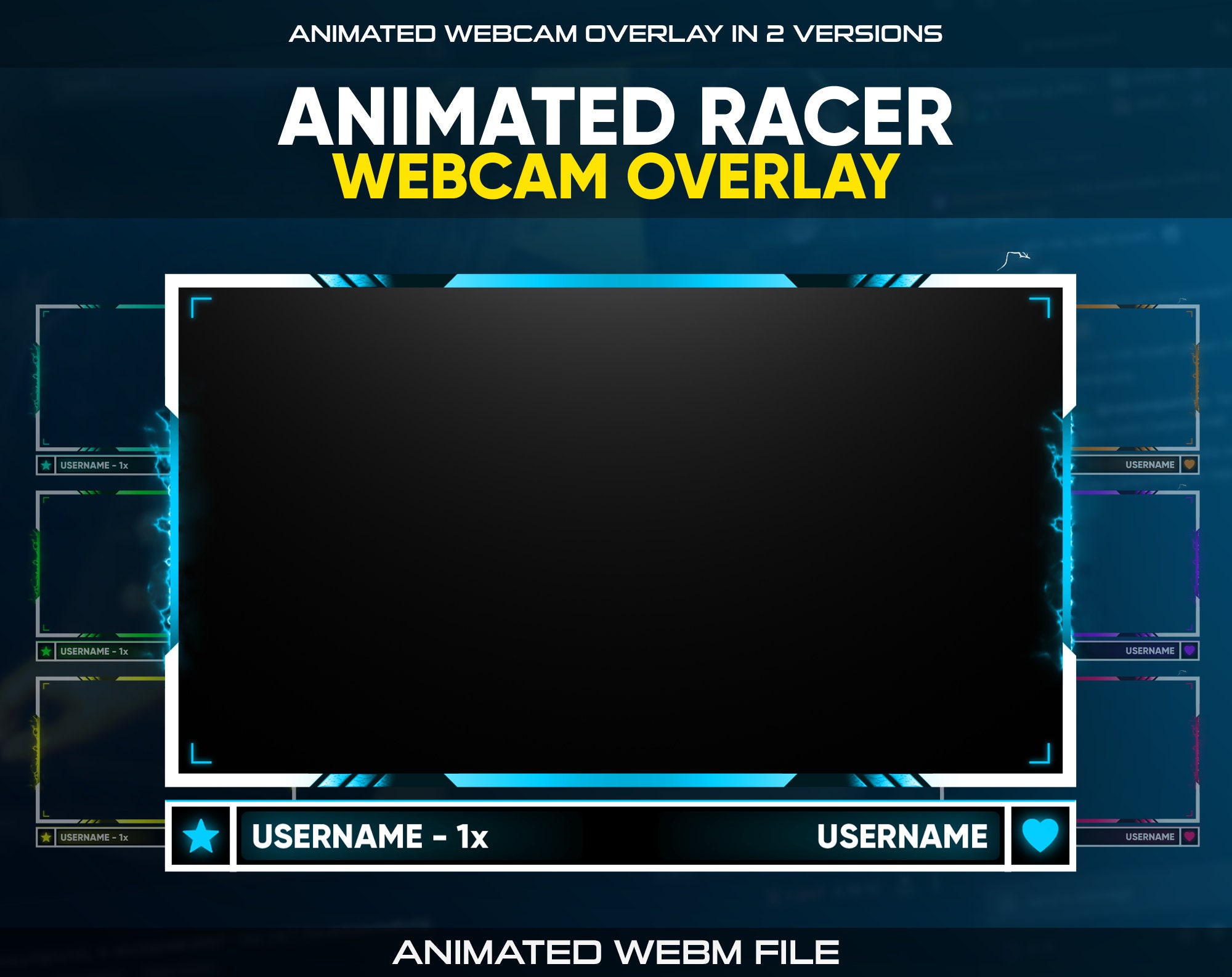 Placeit - Twitch Webcam Overlay Template for Streamers With a