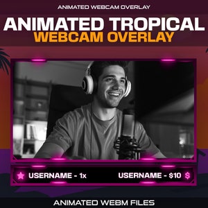 | de superposition de webcam Twitch Néon Noir Couleurs RVB néon animées | | de la frontière du cours d’eau | De la Twitch Cam | de trame de webcam Facecam