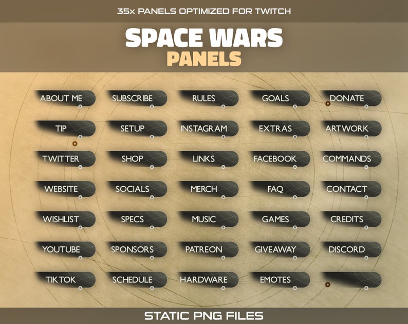 Animated Space Wars Twitch Overlay Package for Streamers | Dark Mystery ...