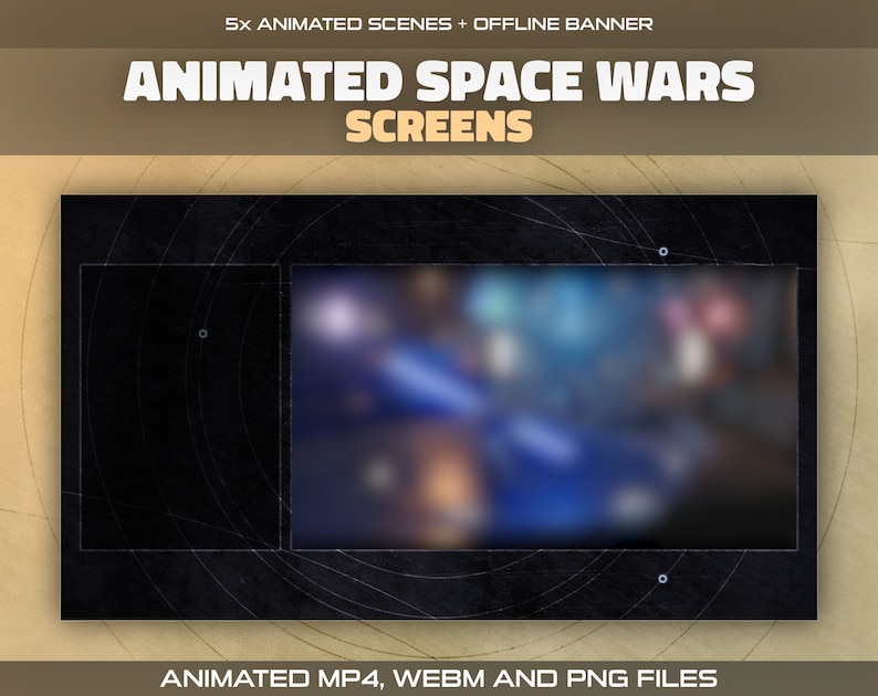 Animated Space Wars Twitch Screens: Dark Universe Star Stream Overlay ...