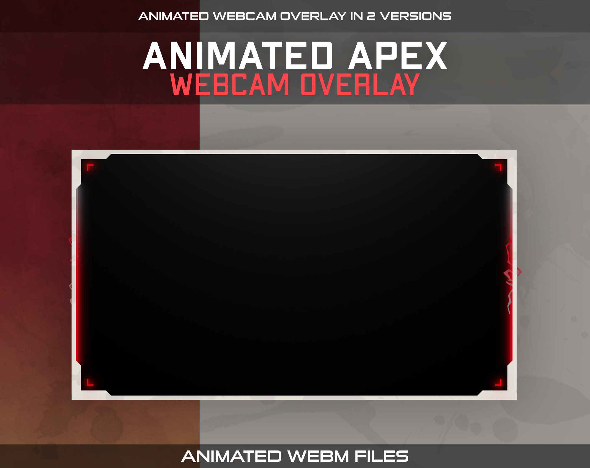 Apex Themed Twitch Webcam Overlay Animated Webcam Border for - Etsy Ireland Apex Themed Twitch Webcam Overlay Animated Webcam Border for - Etsy Ireland