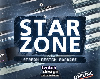 Futuristic Animated Twitch Overlay Package : Webcam, Screens, Panels ...