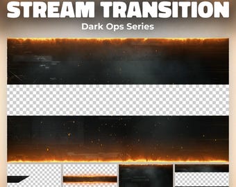 Animated Twitch Stinger Transition: Neon Fire Scene for OBS (WEBM File)