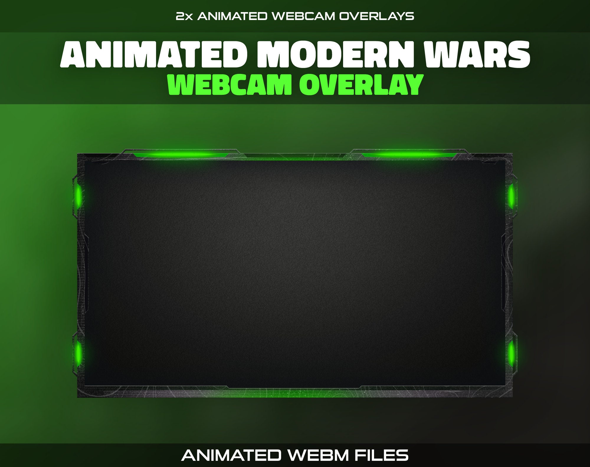 Animated Modern Wars Webcam Overlay Dark Frame for Cod - Etsy