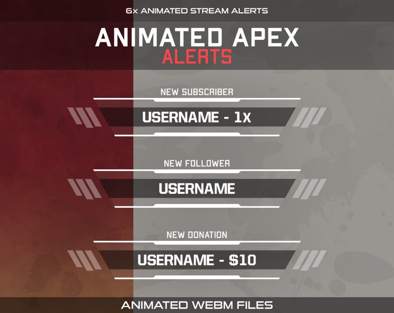 Animated Apex Twitch Overlay Package for Apex Streamers Etsy
