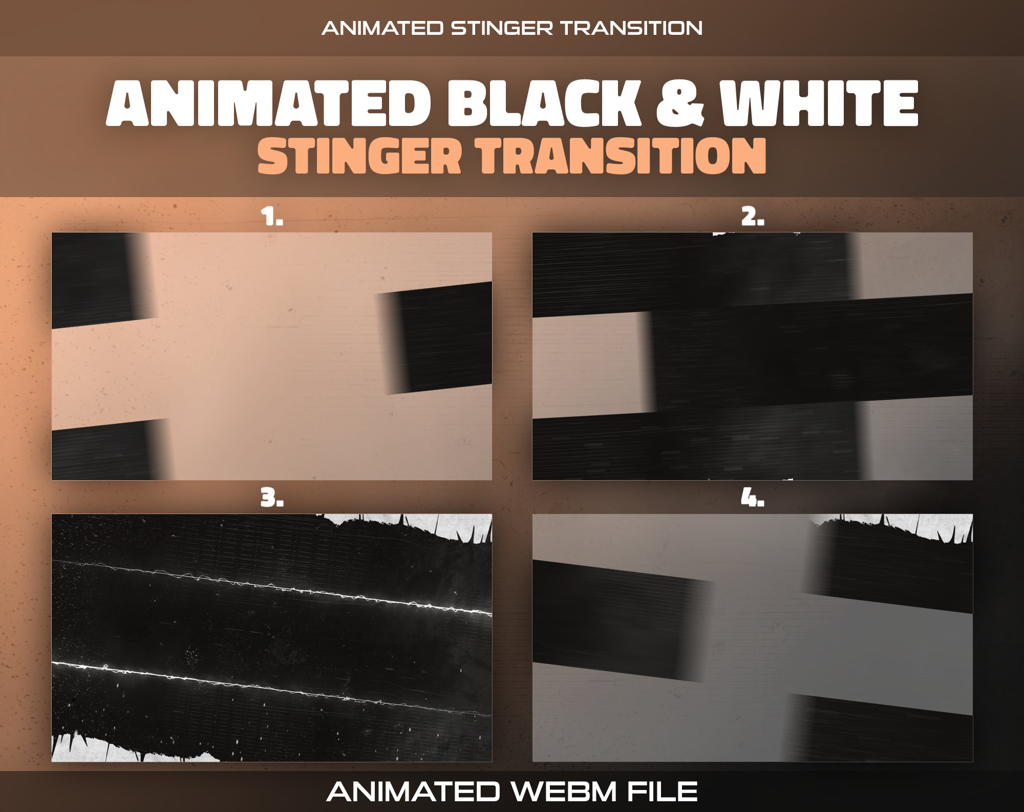 Animated Black & White Twitch Stinger Transition: Lightning Stream ...