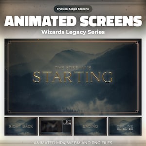 Animowane ekrany Twitch z serialu „Czarodzieje: Dziedzictwo”: nakładka na transmisję Mystic Fantasy (MP4, PNG, WEBM)