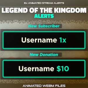 Simple Twitch Alerts: Animated Black & Green Stream Overlay (Follower, Sub, Donation, Raid, Resub, Cheer)