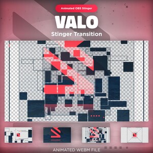 Valo Twitch Stinger Transition | Animated Stinger Scene for Streamers | Future Glitch Overlay | Cut Scene | Screen | OBS | SLOBS