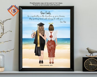 GRADUATION MEMORIAL Print-graduated Daughter Mom Print-proud of You  Memorial Print-mom in Heaven-graduation Remembrance Gift-customized Gift -  Etsy