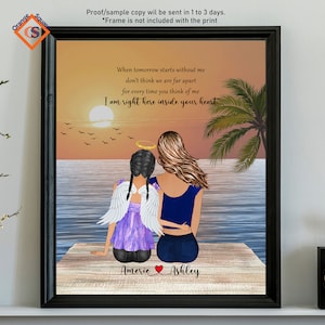 Cousin Memorial Gift, Sister Memorial Print, In loving memories of Sister, Loss of Sister Portrait, Bereavement Gift, Remembrance Gift