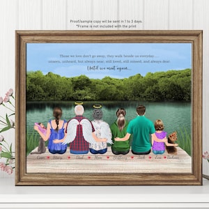 Sympathy Condolences Bereavement Gift, Personalized Memorial Print, Father is Heaven, In Loving memory, Dad Memorial, Lost loved one, Grief