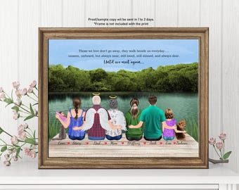 Sympathy Condolences Bereavement Gift, Personalized Memorial Print, Father is Heaven, In Loving memory, Dad Memorial, Lost loved one, Grief