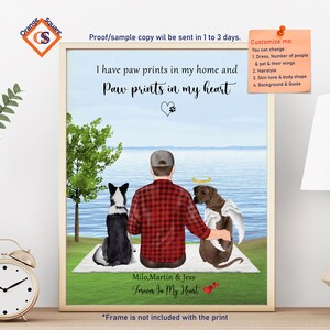 Personalized Dog Memorial Gift, Dog Memorial Print,Dog Lover Gift,Custom Family Pet Portrait, Personalized Pet Memorial,Loss of Dog Sympathy