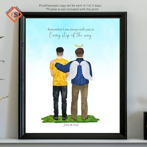 Dad Memorial Gift, DAD MEMORIAL PRINT, Loss of Father, In Loving memory,Loss of Dad, Dad in heaven,Sympathy Gift,Remembrance Gift,Grief Gift