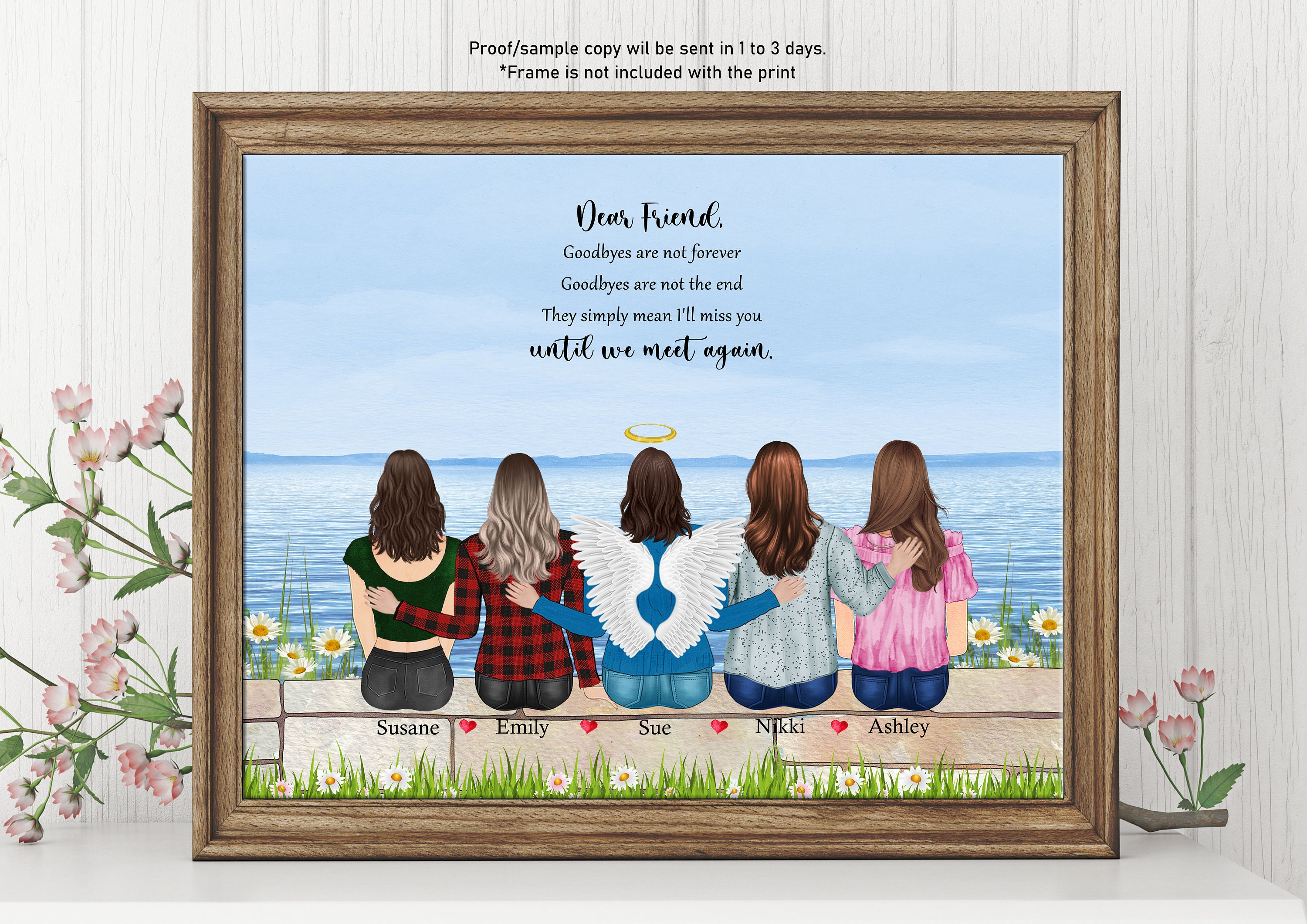 In Memory of Best Friend Frame, Personalized Friend Memorial Print, Best  Friend Memorial Gift, Friend Loss Bereavement Gift, Sympathy Gift - Etsy, image size:3000x2121