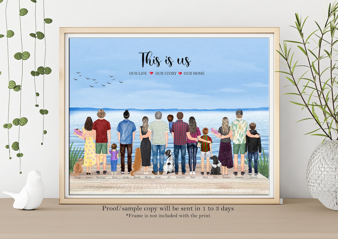 Personalized Family Print, Family Gift, Christmas Gift to Family, Big