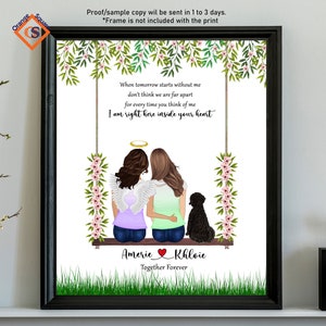 In loving memories of Sister, Sister Memorial,Loss of Sister,Memorial Print of Sister,Cousin Memorial,Gift to Mom,Gift to Aunty,Sister Print