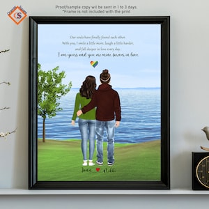 Lesbian Couple Lesbian girlfriend gift lesbian wedding lesbian print I love you personalized gift for girlfriend Gift for her romantic gift