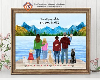Pet Loss Gift, Owner and Pet Custom Print, Pet remembrance gift, Dog Memorial, Cat Memorial, Pet Loss Sympathy Present, Keepsake Memory Gift