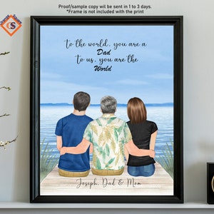 Personalised Gift For Dad, Father&#39;s Day Gift, Custom Birthday Gift For Dad, Dad Fathers Day Print, Gift For Dad From Children,Gift For Daddy