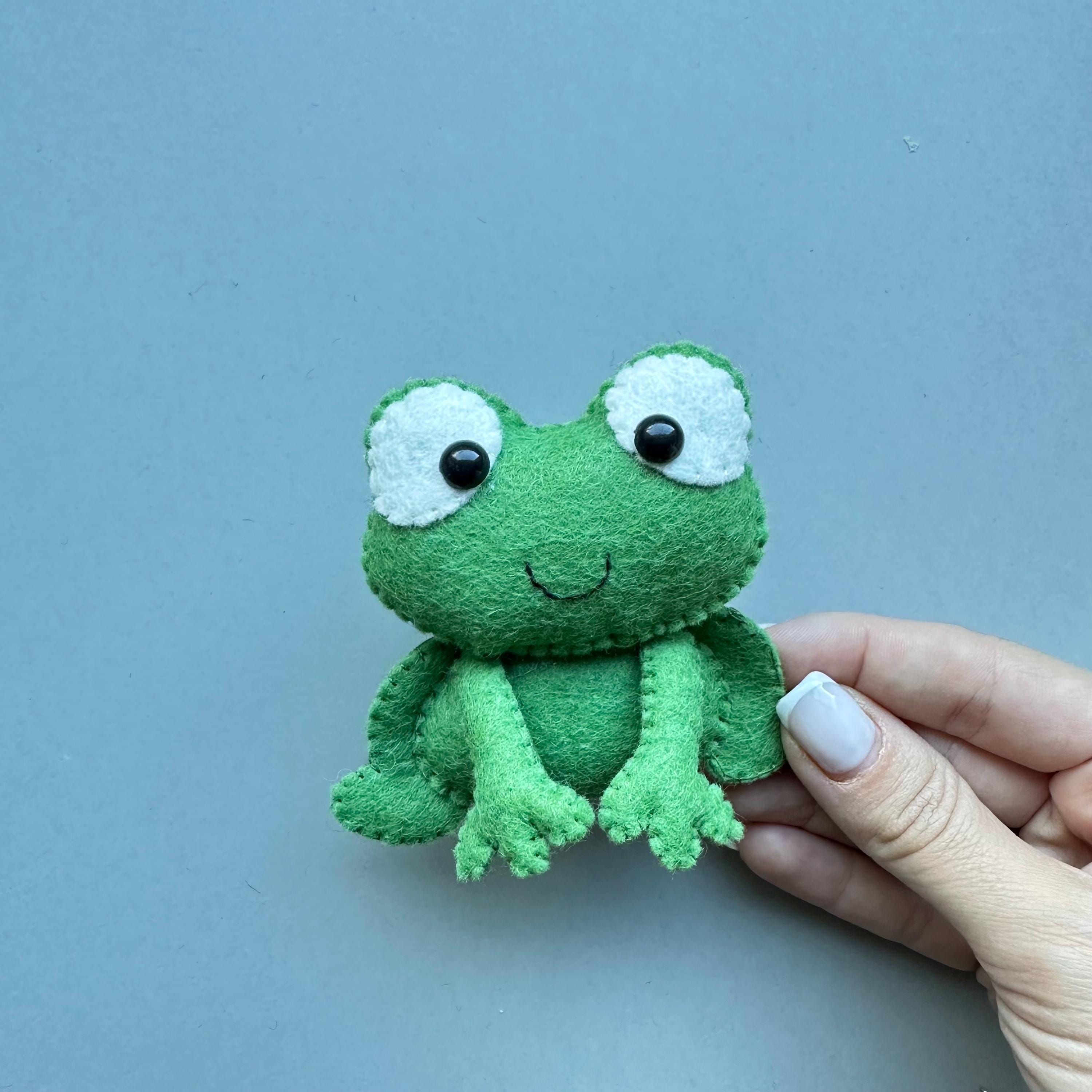 Frog Plush Pdf Pattern Felt Sewing Woodland Animals Handmade Soft Toy ...