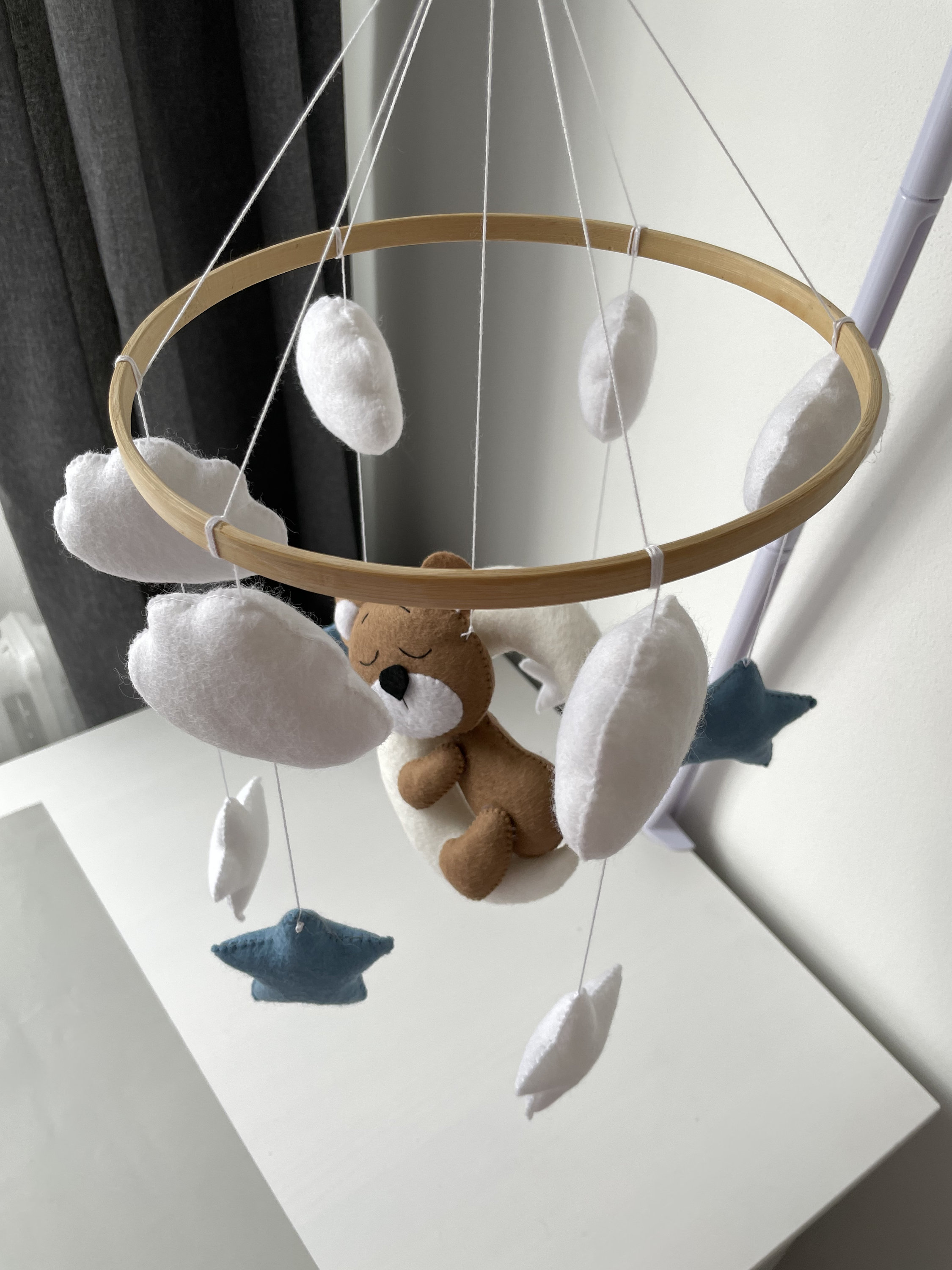 Make Your Own Bear Baby Mobile Handmade Crib Nursery Decor for Baby Boy