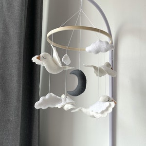 Make Your Own Baby Mobile Birds Ornament Diy Kit Crib Mobile Felt ...
