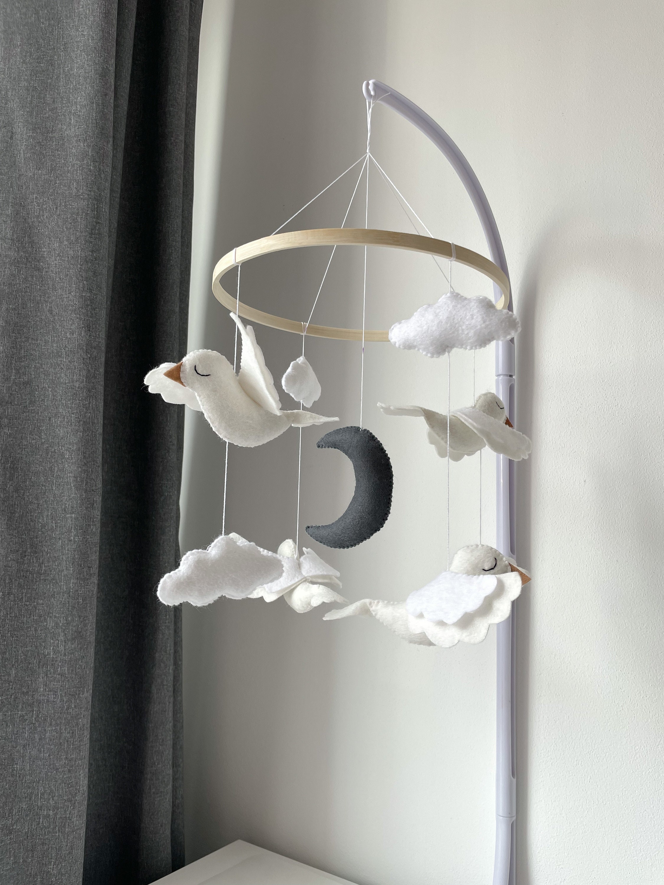 Make Your Own Baby Mobile Birds Ornament Diy Kit Crib Mobile Felt ...