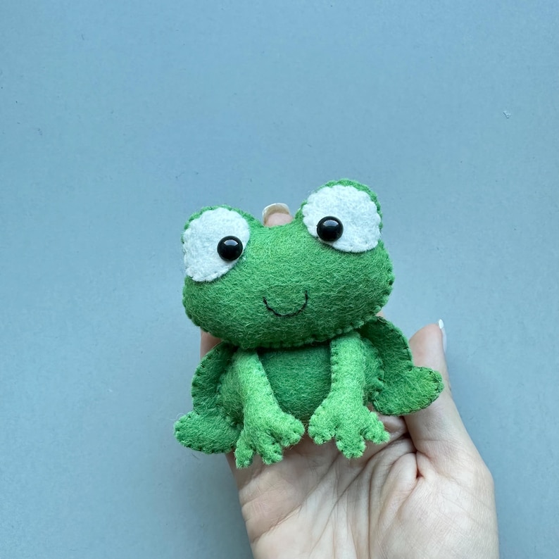 Frog Plush Pdf Pattern Felt Sewing Woodland Animals Handmade Soft Toy ...