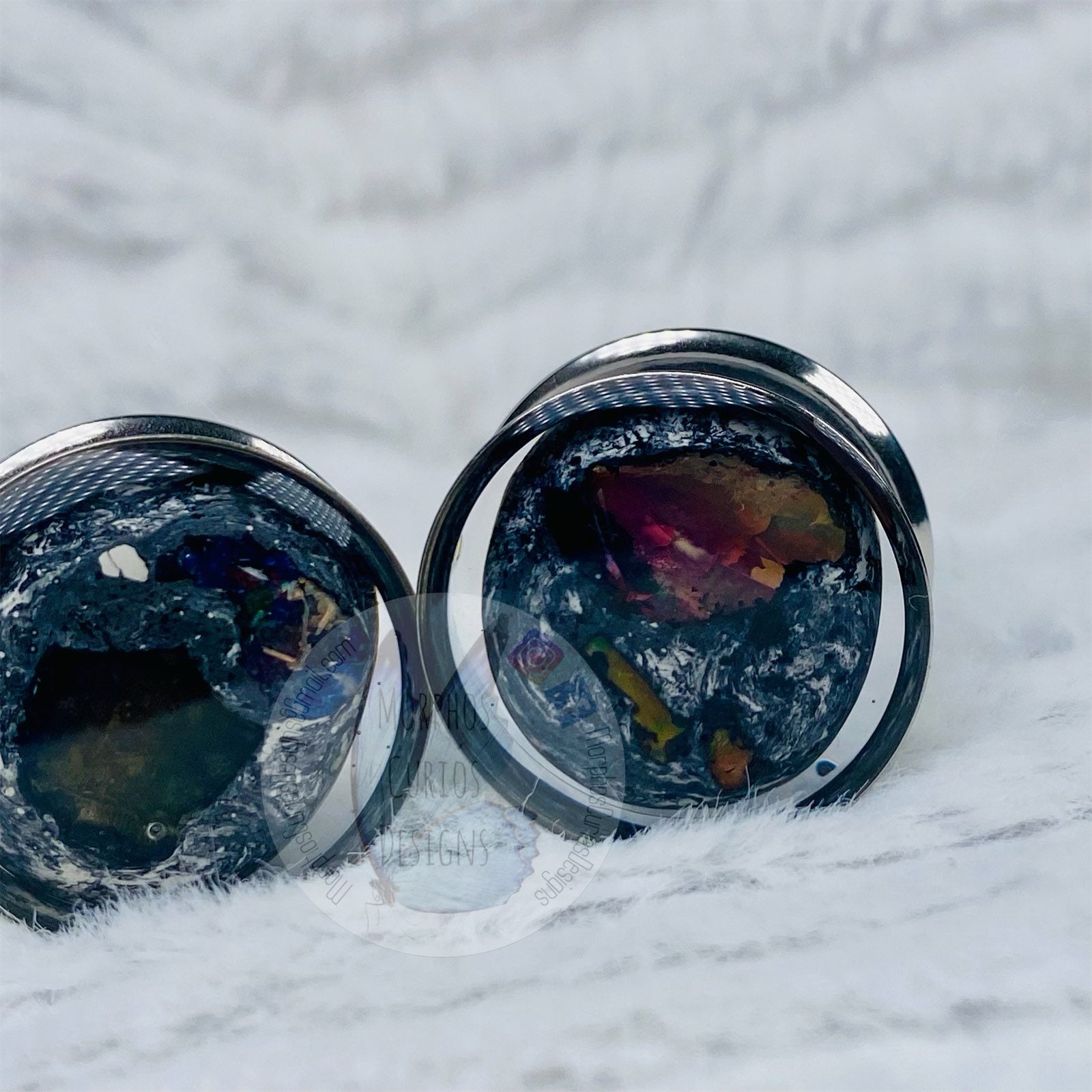 Mexican Fire Opal 20mm Tunnels/plugs Stone Earrings Etsy