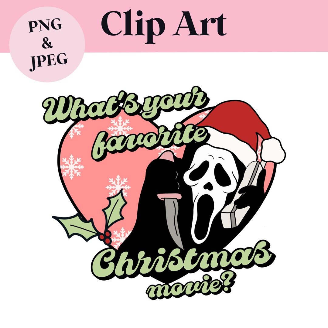 Scream / Ghostface Christmas Movie / Clipart Png Jpeg File Etsy
