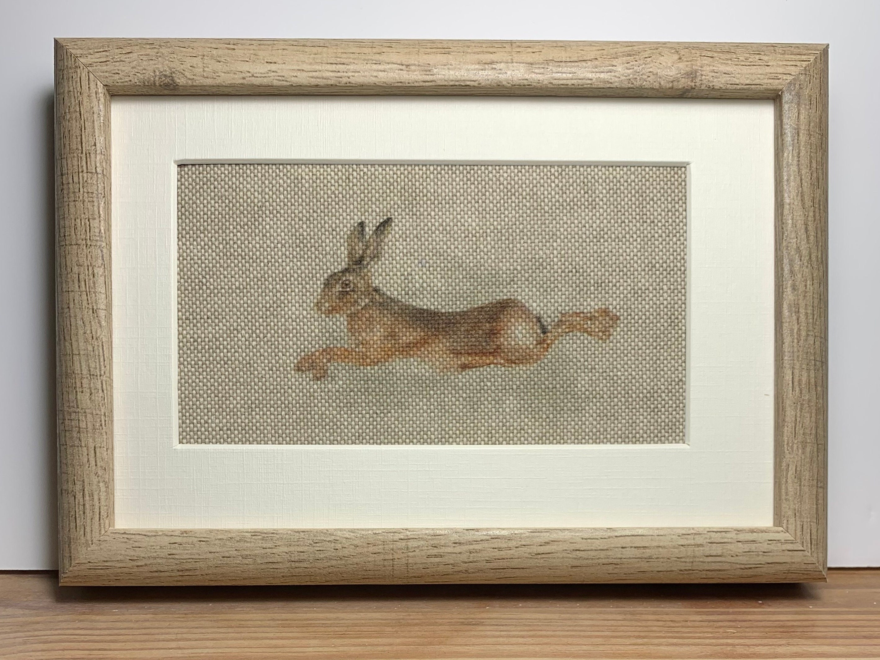 Hare Framed Picture With Mount - Etsy UK