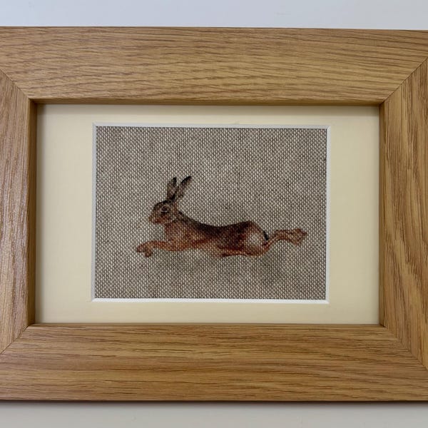 Hare framed picture with mount